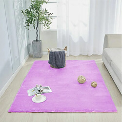 Sensoo Tapis décoratif pour salon, chambre à coucher, chambre d'enfant | Tapis moelleux | Moderne | Poils longs | Super doux | Qualité supérieure | Uni | Antidérapant (Violet, 140 x 200 cm)