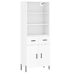 vidaXL Buffet haut Blanc 69,5x34x180 cm Bois d'ingénierie