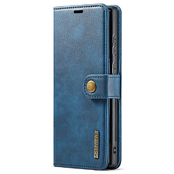 Etui en PU DG.MING détachable 2 en 1 avec support bleu pour votre Samsung Galaxy S22 Ultra 5G