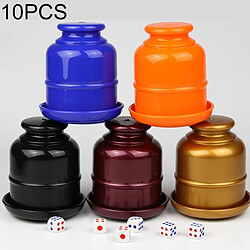 Wewoo 10 PCS Épaississement En Plastique Dice Cup Shaker Cup avec Barre De Fond Discothèques KTV Accessoires Jeux De Bureau De Divertissement sans dés, Livraison de Couleur Aléatoire