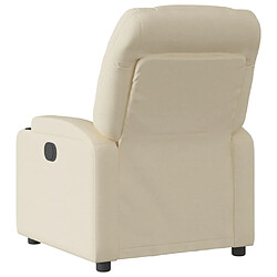 Acheter Maison Chic Fauteuil Relax pour salon, Fauteuil inclinable électrique Crème Tissu -GKD56778