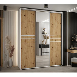 Abiks Meble Armoire Davos 11 À Portes Coulissantes 235,2/190/45 3 Portes