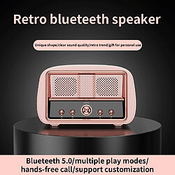 Universal Haut-parleur Bluetooth Mini TV Bluetooth haut-parleur Subwoofer Petit haut-parleur stéréo sans fil intégré à Mic Appels Conférencier Lecteur de musique | Haut-parleurs portatifs (rose)