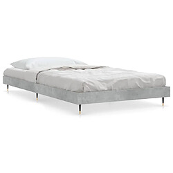 vidaXL Cadre de lit sans matelas gris béton 90x190 cm