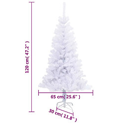 vidaXL Arbre de Noël artificiel avec support 120 cm 230 branches pas cher