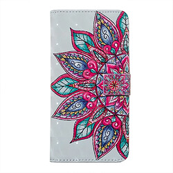 Wewoo Housse Coque Étui en cuir à rabat horizontal 3D avec Motif demi-fleurs pour Galaxy A40avec porte-carte et fentes cartecadre photo et portefeuille