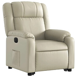 Avis Maison Chic Fauteuil Relax pour salon, Fauteuil inclinable électrique crème similicuir -GKD58230