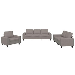 Maison Chic Ensemble de canapés 3 pcs, Canapé droit Sofa pour Salon taupe tissu -GKD150178