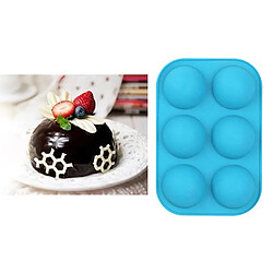 Avis Silicone Rond 6 Trous Semi-sphère Moule Antiadhésif Moule à Gâteau Bleu