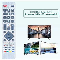 SANAG Shwrmc0133 Telecommande De Rechange Pour Televiseur Intelligent Sharp Aquos Ultra Hd Compatible Avec 24Bi6Ea 32Bi5Ea 40Bi5Ea 40Bl2Ea 40Bn6Ea 43Bl5Ea 43Bn5Ea 55Bl5Ea 65Bl3Ea(Pas De Fonction Vocale)