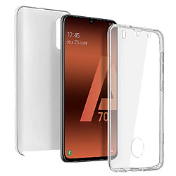 Avizar Coque Samsung Galaxy A70 Protection Arrière Rigide Avant Tactile transparent