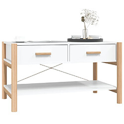 Acheter Maison Chic Table basse,Table Console Table d'appoint, Table pour salon Blanc 82x48x45 cm Bois d'ingénierie -MN85220