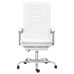 Avis Maison Chic Fauteuil inclinable de bureau,Fauteuil luxe de relaxation Blanc Similicuir -MN99780