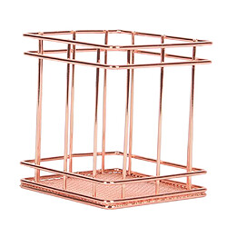 Acheter rose or métal table de rangement panier de rangement stylo organisateur carré