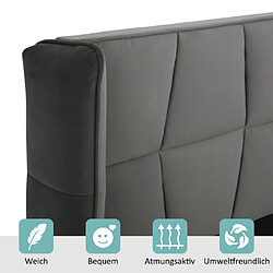 Acheter ComfortXL Lit Rembourré 140*200 Avec Sommier à Lattes Et Tête De Lit, Lit Pour Adolescents, Gris