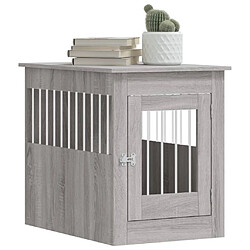 Avis vidaXL Meuble de cage pour chiens sonoma gris 55x80x68 cm