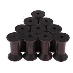 10pcs bobine en bois vide vintage bobines de rouleau bricolage pour la couture artisanat fil a