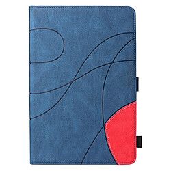 Etui en PU bicolore avec porte-cartes bleu pour votre Samsung Galaxy Tab S5e/T720/725