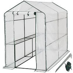 Helloshop26 SSerre de jardin jardinage outillage souple 2,23 m² 1608016