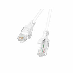 Câble RJ45 Catégorie 6 UTP Rigide Lanberg PCU6-10CC-0100-W 1 m