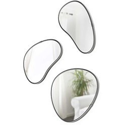 Umbra Set de 3 miroirs finition métallique Hubba.