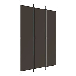 vidaXL Cloison de séparation 3 panneaux Marron 150x220 cm Tissu