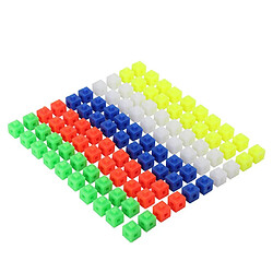 100 pièces Cubes de lien mathématiques blocs de verrouillage pour enfants Kit de Construction et de Construction outils d'apprentissage des