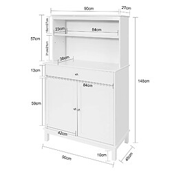 Acheter SoBuy FSB26-W Desserte Cuisine Commode Meuble de Rangement Cuisine Buffet