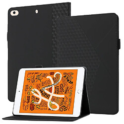 Etui en PU motif losange, antichute, avec support, porte-cartes noir pour votre Apple iPad Mini/Mini 2/mini 3/mini 4/mini (2019) 7.9 pouces