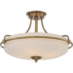 Elstead Lighting Elstead Griffin - Plafonnier Semi-Affleurant Laiton Vieilli