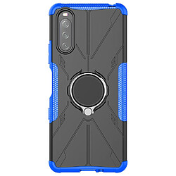 Coque en TPU anti-chocs avec béquille pour votre Sony Xperia 10 III 5G/10 III Lite - bleu