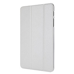 Etui en PU tri-fold en soie avec support blanc pour votre Samsung Galaxy Tab A 8.0 (2019)