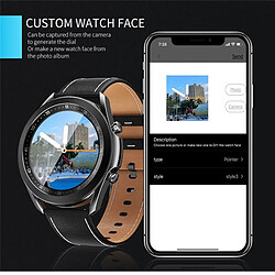 Acheter Universal Smartwatch 1,75 pouces écran tactile fréquence cardiaque homme et femme IP68 imperméable Bluetooth appelé smartwatch bracelet en cuir authentique | smartwatch (noir)