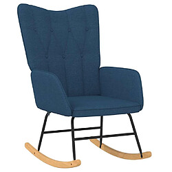 vidaXL Chaise à bascule Bleu Tissu