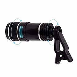 Wewoo Télescope Objectif de avec zoom optique universel pour téléphone mobile 12X Zoom clip pas cher