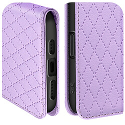 Avizar Étui Folio pour iPhone 16 Pro Max Losange Porte cartes Support Vidéo Violet pas cher