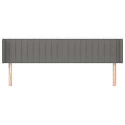 Avis Maison Chic Tête de lit scandinave avec oreilles,meuble de chambre Gris foncé 183x16x78/88 cm Tissu -MN26045