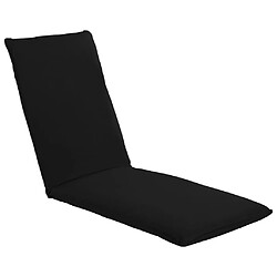 Helloshop26 Transat chaise longue bain de soleil lit de jardin terrasse meuble d'extérieur pliable tissu oxford noir 02_0012890