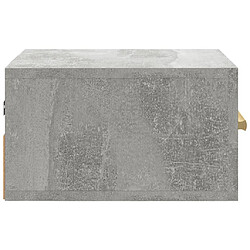 Maison Chic Table de chevet | Table de nuit murale gris béton 35x35x20 cm -GKD86132 pas cher