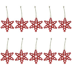 Avis 10pcs pendentifs en tissu de noël flocon de neige