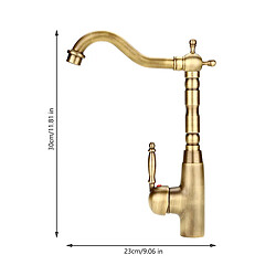 ComfortXL Robinet de cuisine ou salle de bains antique en laiton massif style rétro