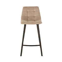 Mes Chaise de bar 47x43x95 cm en tissu beige - MONTY