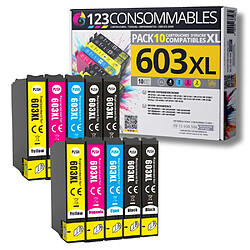 123CONSOMMABLES - 603XL - Pack 10 cartouches compatibles EPSON 603 XL