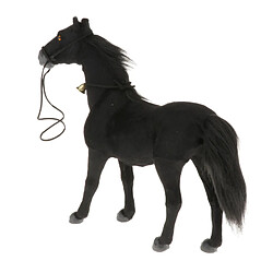 Modèle De Cheval Réaliste Modèle Animal Figurine Jouet Statue Ornement Noir