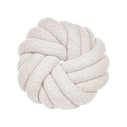 Beliani Coussin AKOLA Bouclé 31 x 31 cm Unicolore Blanc cassé