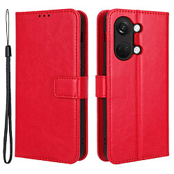 Htdmobiles Housse pour OnePlus Nord 3 5G - etui coque pochette portefeuille + film ecran - ROUGE