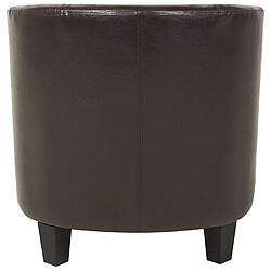 Beliani Fauteuil BORWICK Cuir PU Marron foncé pas cher