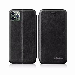 Wewoo Coque Pour iPhone 11 TPU + PU Titulaire de la carte magnétique de tension intégré Etui en cuir Retro Noir