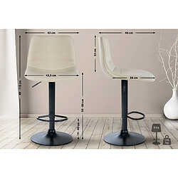 Non Tabouret de bar Lex simili cuir noir