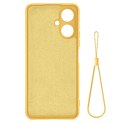 Avizar Coque pour Xiaomi Redmi 13C Semi-rigide Mat Anti-traces Dragonne Jaune